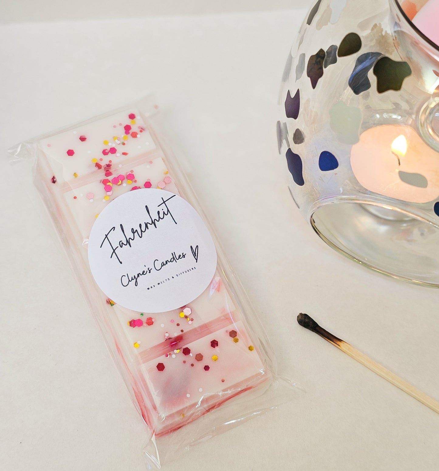 Dior Fahrenheit soy wax melt bar by Clyne's Candles - designer inspired snapbar with a strong masculine scent