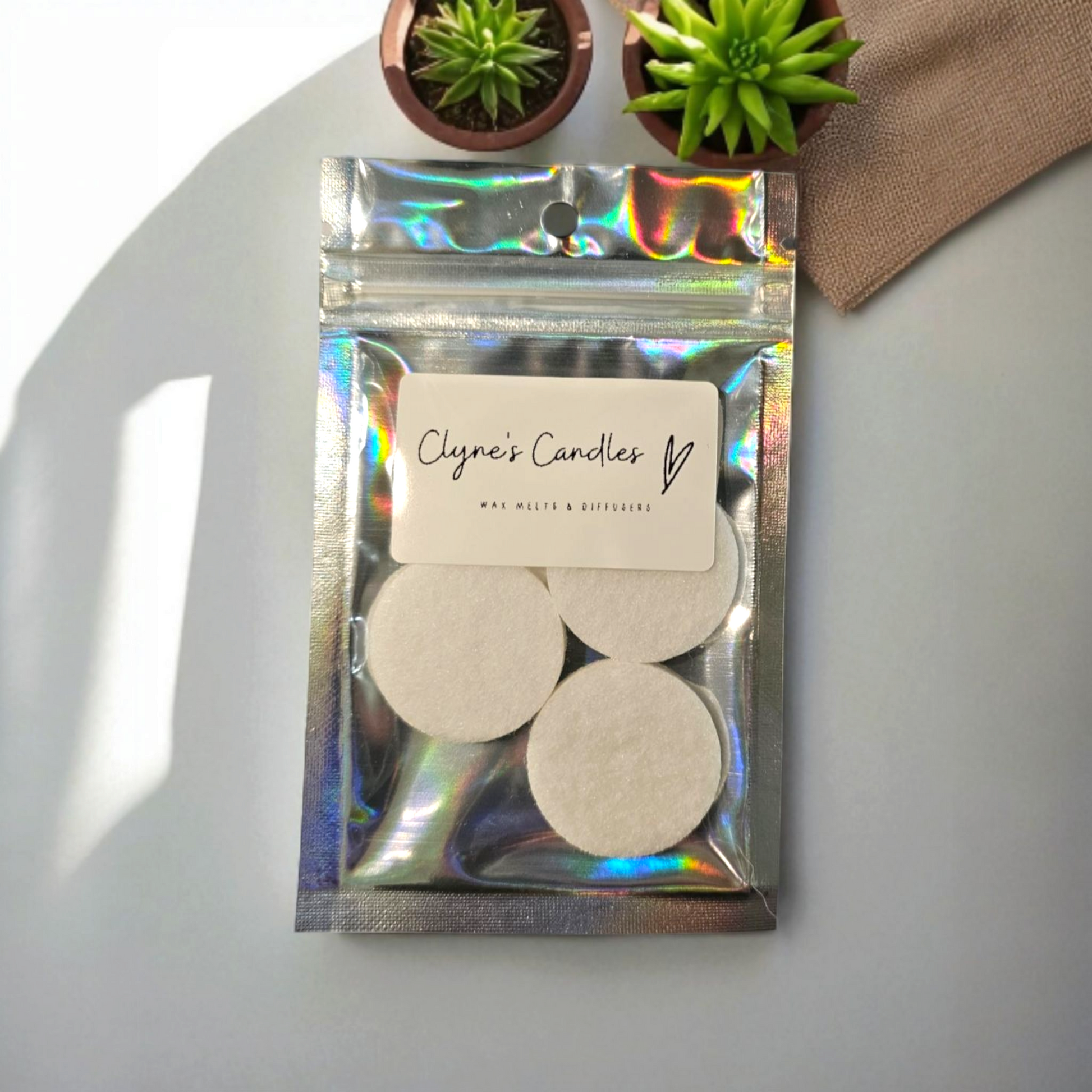 Highly scented, long lasted disc vacuum hoover discs, handmade in the UK by clyne's candles