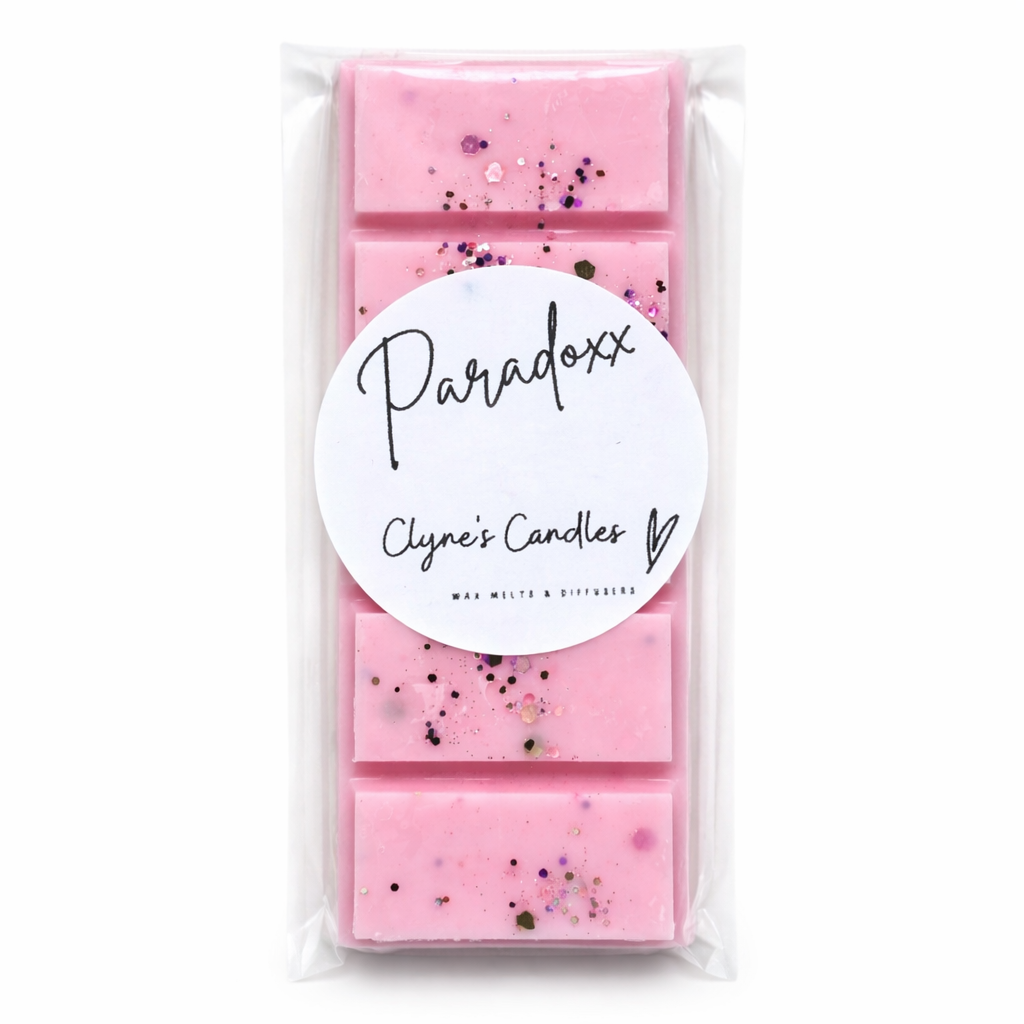 Paradoxx inspired wax melt handmade by Clyne’s Candles, a modern and feminine perfume fragrance